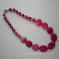 Bright-Coloured Pretty Agate Necklace, Made in China Manufacturer